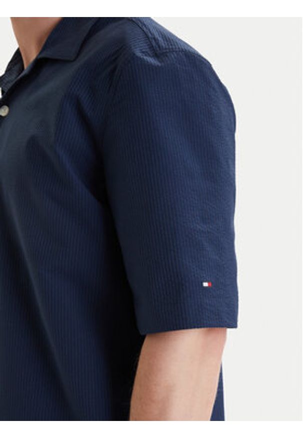 TOMMY HILFIGER - Tommy Hilfiger Koszula MW0MW42645 Granatowy Regular Fit. Kolor: niebieski. Materiał: syntetyk