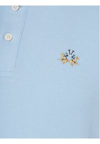 La Martina Polo YMP002 PK001 Niebieski Slim Fit. Typ kołnierza: polo. Kolor: niebieski. Materiał: bawełna