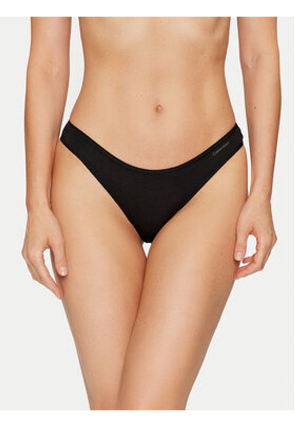 Calvin Klein Underwear Komplet 3 par stringów 000QD5217E Czarny. Kolor: czarny. Materiał: bawełna