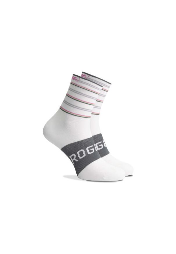 ROGELLI - Skarpetki damskie Rogelli Stripe. Kolor: różowy, szary, wielokolorowy, biały. Sport: kolarstwo
