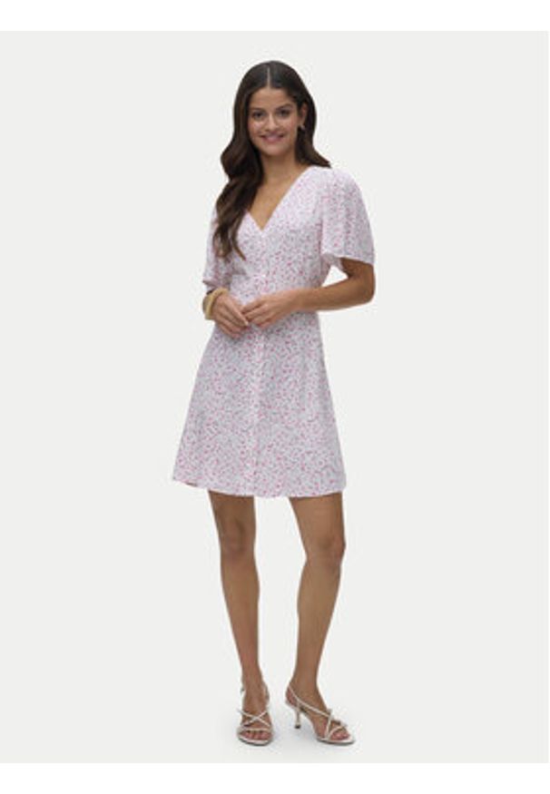 Vero Moda Sukienka letnia Alba 10292845 Różowy jasny Regular Fit. Kolor: różowy. Materiał: wiskoza. Sezon: lato