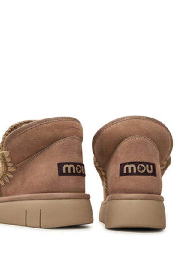 Mou Śniegowce Eskimo Bounce Sneaker FW531009A Beżowy. Kolor: beżowy. Materiał: skóra