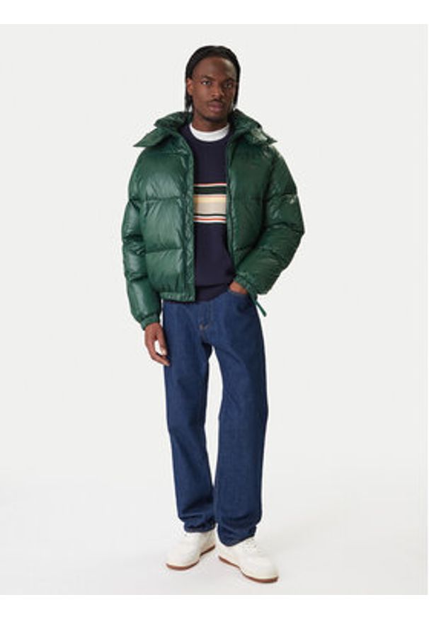 Lacoste Kurtka puchowa BH5096 Zielony Regular Fit. Kolor: zielony. Materiał: syntetyk