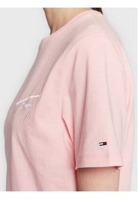 Tommy Jeans T-Shirt Signature DW0DW12940 Różowy Relaxed Fit. Kolor: różowy. Materiał: bawełna #5
