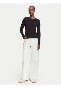 Guess Jeans Bluzka W6YP14 K3821 Czarny Slim Fit. Kolor: czarny. Materiał: bawełna #5