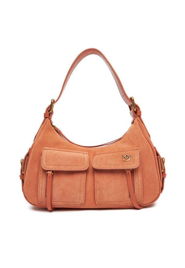 Pinko - PINKO Torebka Cargo Bag Classic PE 25 PLTT 102794 A29N Pomarańczowy. Kolor: pomarańczowy. Materiał: skórzane, zamszowe