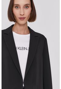 Calvin Klein Marynarka kolor czarny jednorzędowa gładka. Okazja: na co dzień. Kolor: czarny. Wzór: gładki. Styl: casual #7