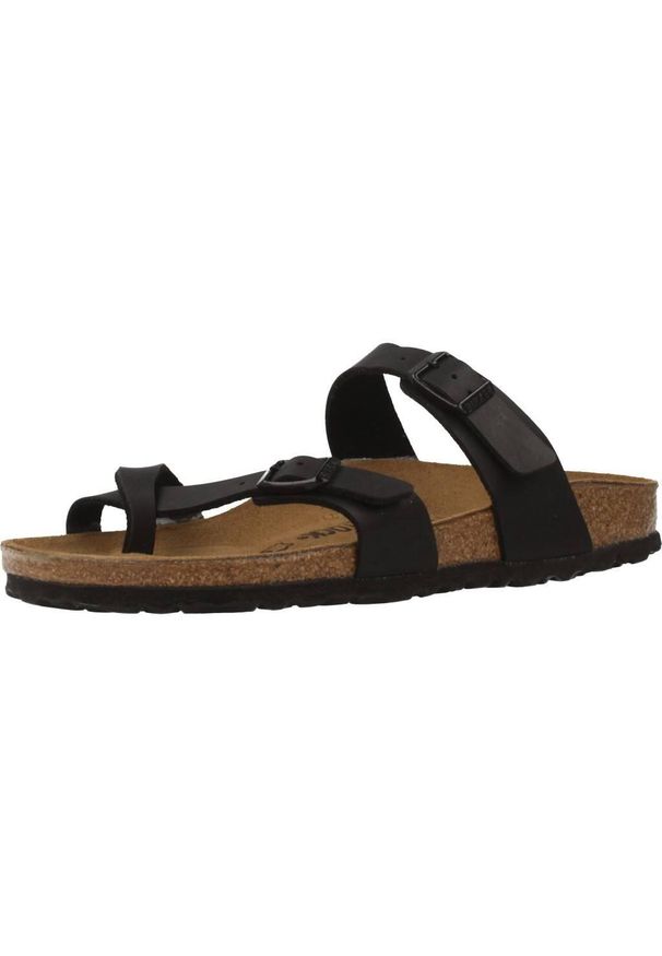 Klapki damskie Birkenstock Mayari BF. Kolor: czarny. Materiał: materiał