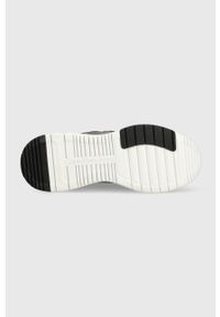 Calvin Klein Jeans sneakersy kolor czarny. Nosek buta: okrągły. Zapięcie: sznurówki. Kolor: czarny. Materiał: materiał, włókno. Obcas: na platformie