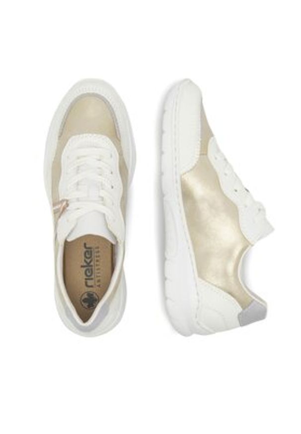 Rieker Półbuty L3201-80 Biały. Kolor: biały. Materiał: syntetyk