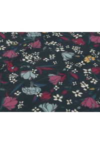 Poszetka Bawełniana - His Story - Drobny Wzór Kwiatowy, Granatowe Tło. Kolor: niebieski. Materiał: bawełna. Wzór: kwiaty #5