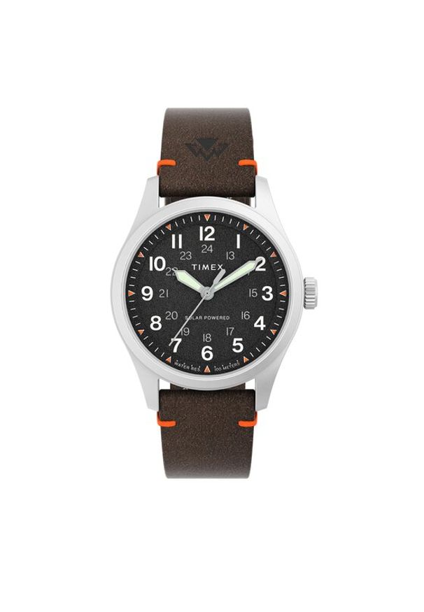 Timex Zegarek TW2V64200 Brązowy. Kolor: brązowy