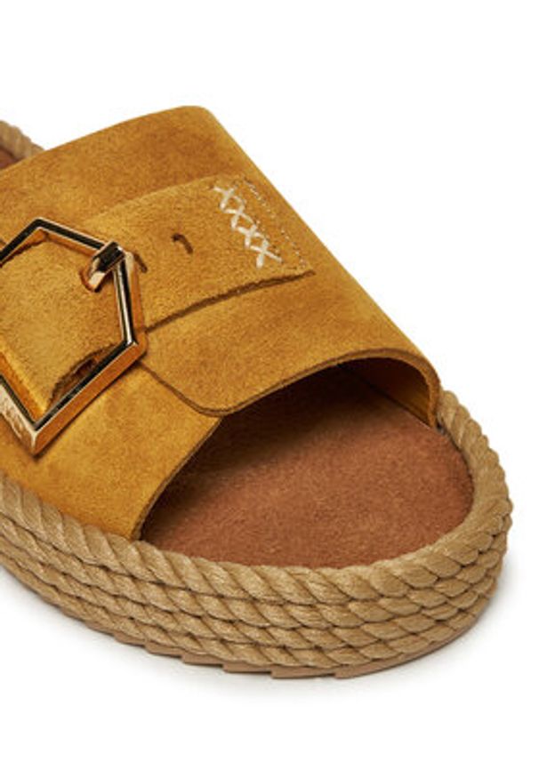 Bohonomad Klapki Corsica COR.12-00027 Żółty. Kolor: żółty. Materiał: skóra