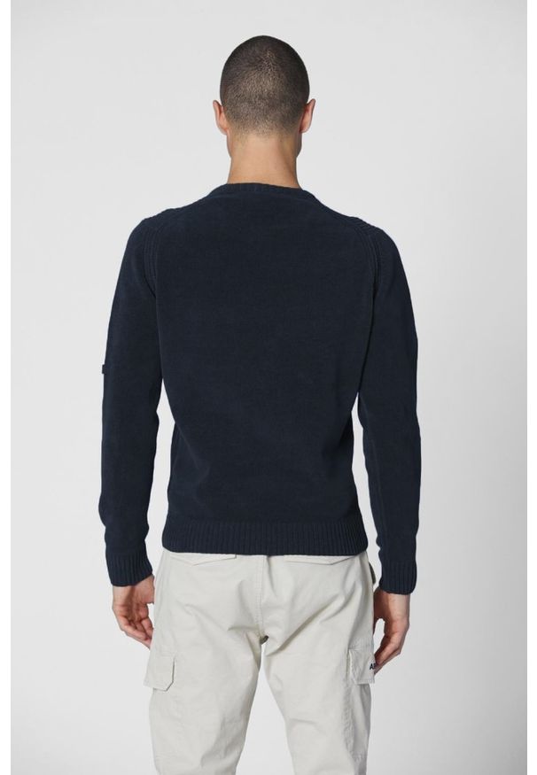 Aeronautica Militare - AERONAUTICA MILITARE Granatowy sweter męski, Rozmiar 3XL. Kolor: niebieski