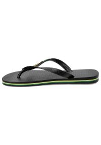 Czarne Japonki Ipanema Stylowe Obuwie. Okazja: na plażę, na spacer, na co dzień. Kolor: czarny. Materiał: materiał. Wzór: paski. Sezon: lato. Styl: elegancki #6