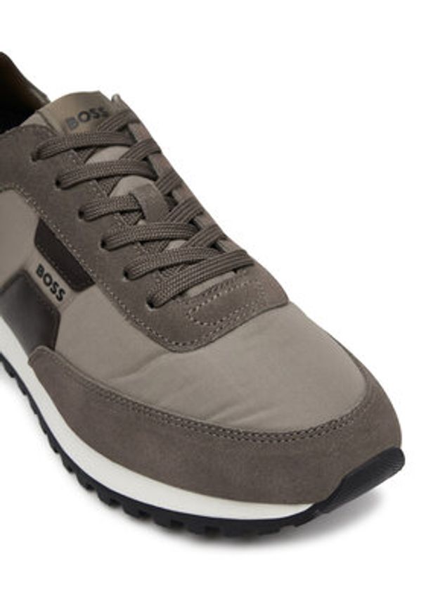 BOSS Sneakersy Parkour-L 50548723 Brązowy. Kolor: brązowy. Materiał: zamsz, skóra