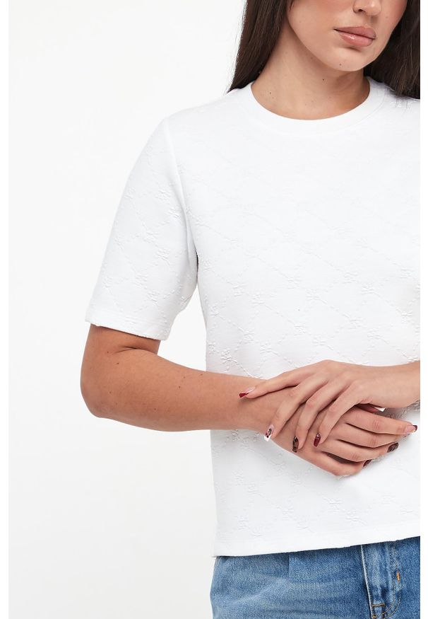 T-shirt damski z tłoczonym logo Trista JOOP!