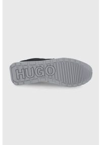 Hugo Buty Icelin 50464391.001 kolor czarny na płaskiej podeszwie. Nosek buta: okrągły. Zapięcie: sznurówki. Kolor: czarny. Materiał: guma. Obcas: na płaskiej podeszwie #2