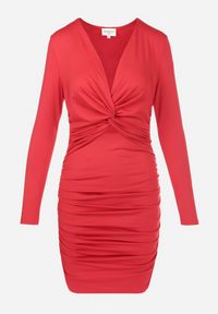 Born2be - Czerwona Sukienka Hess. Kolor: czerwony. Wzór: aplikacja. Typ sukienki: dopasowane. Długość: mini #5