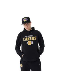 Bluza męska New Era Team Script OS Hoody Los Angeles Lakers. Kolor: czarny