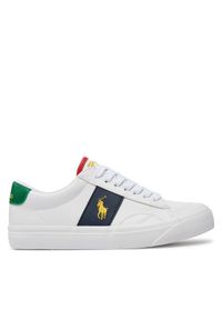 Polo Ralph Lauren Sneakersy RL00564110 J Biały. Kolor: biały. Materiał: skóra #1