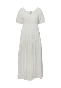 YAS Sukienka 26029550 Biały Loose Fit. Kolor: biały. Materiał: bawełna #3