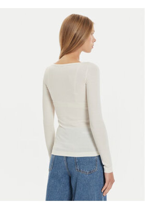 Lee Bluzka 112355203 Biały Slim Fit. Kolor: biały. Materiał: wiskoza, syntetyk