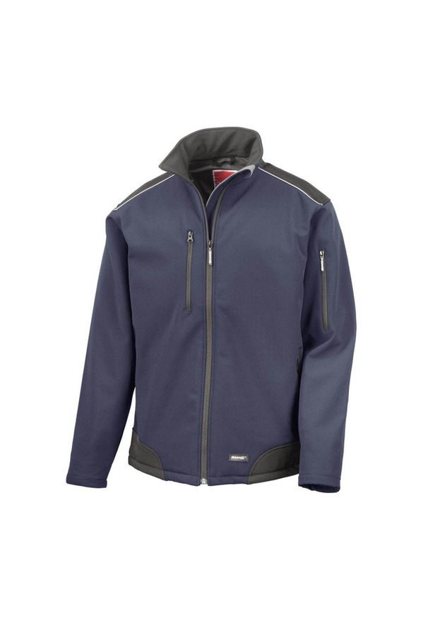 RESULT - Oddychająca Kurtka Męska Ripstop Soft Shell. Kolor: wielokolorowy, niebieski, czarny