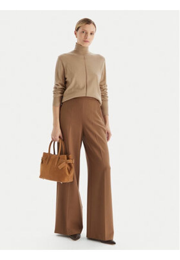 BOSS Golf C_Faghettini 50551356 Beżowy Regular Fit. Typ kołnierza: golf. Kolor: beżowy. Materiał: bawełna