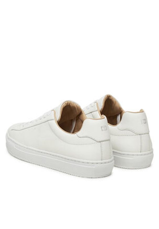 TOMMY HILFIGER - Tommy Hilfiger Sneakersy Premium Cupsole Leather FM0FM05412 Biały. Kolor: biały. Materiał: skóra