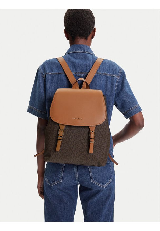 MICHAEL Michael Kors Plecak Quinn 30T5GQNB2B Brązowy. Kolor: brązowy. Materiał: skóra