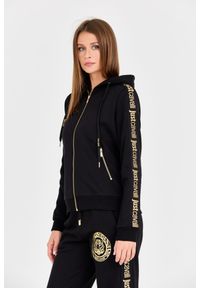 Just Cavalli - JUST CAVALLI Czarna damska bluza T-round Gold, Rozmiar S. Kolor: czarny #8