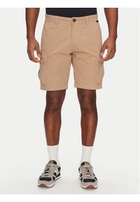 Napapijri Szorty materiałowe N-Deline NP0A4HOT Beżowy Regular Fit. Kolor: beżowy. Materiał: bawełna #1