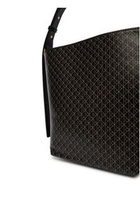 Calvin Klein Torebka Emblem Aop Medium Bucket LV04F3365G Czarny. Kolor: czarny. Materiał: skórzane #4