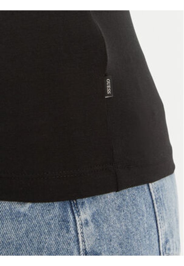 Guess Jeans T-Shirt W6GIB0 J1314 Czarny Regular Fit. Kolor: czarny. Materiał: bawełna