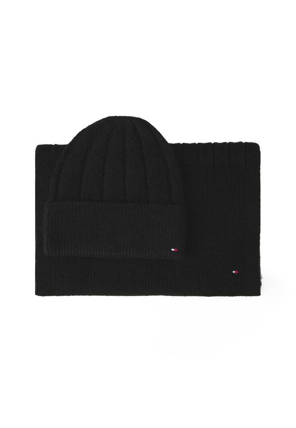 TOMMY HILFIGER - Zestaw Szalik i Czapka Tommy Hilfiger. Kolor: czarny