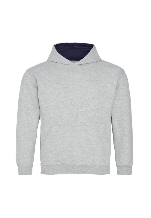 AWDIS - Bluza Dziecięca Heather Varsity Hoodie. Kolor: wielokolorowy, fioletowy, niebieski, szary