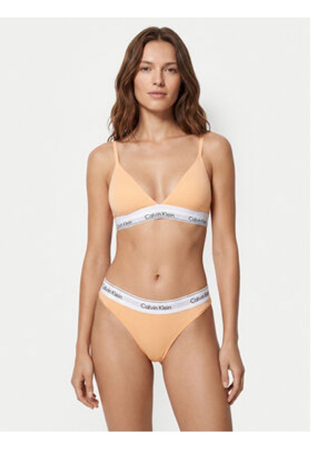 Calvin Klein Underwear Biustonosz braletka LV00QF8498 Pomarańczowy jasny. Kolor: pomarańczowy. Materiał: bawełna