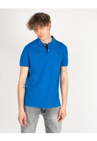 Pepe Jeans Koszulka Polo "Lucas" | PM541431 | Lucas | Mężczyzna | Niebieski. Okazja: na co dzień. Typ kołnierza: polo. Kolor: niebieski. Materiał: bawełna. Wzór: nadruk. Styl: casual