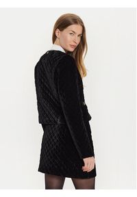 TwinSet - TWINSET Marynarka 242TT2140 Czarny Regular Fit. Kolor: czarny. Materiał: welur, wiskoza #5