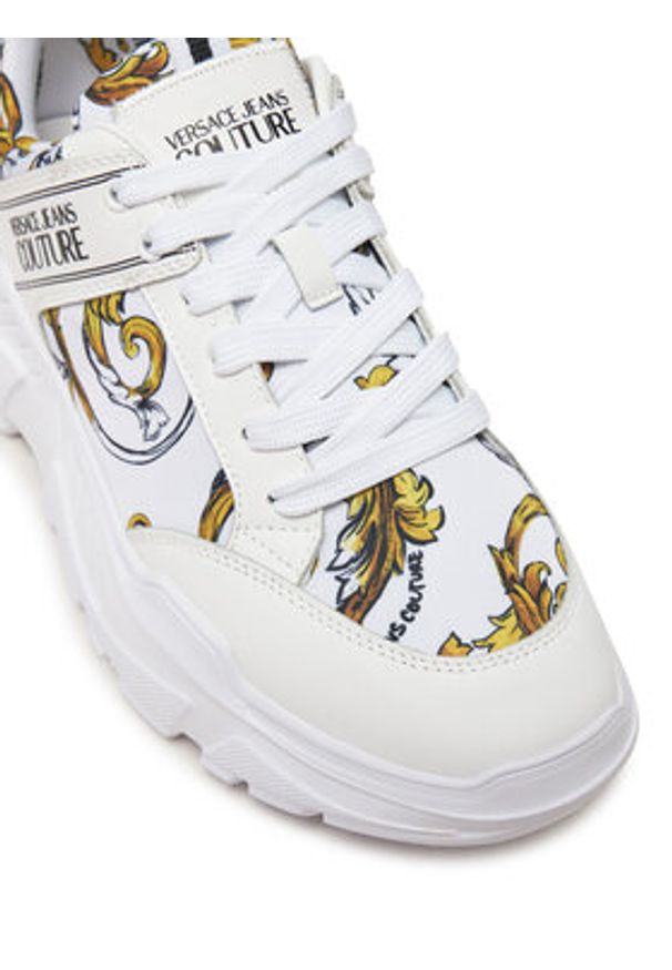 Versace Jeans Couture Sneakersy 78YA3SC2 Biały. Kolor: biały. Materiał: skóra