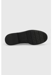 Calvin Klein botki skórzane Rubber Sole Ankle Boot damskie kolor czarny na płaskim obcasie. Nosek buta: okrągły. Kolor: czarny. Materiał: guma. Obcas: na obcasie. Wysokość obcasa: niski #3