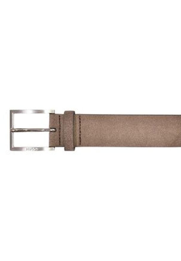 Hugo - HUGO Pasek Męski 50497455 Brązowy. Kolor: brązowy. Materiał: skóra, zamsz