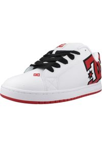 DC Shoes - Kapcie DC COURT GRAFFIK M Biały. Zapięcie: sznurówki. Kolor: biały. Materiał: materiał, syntetyk, skóra. Szerokość cholewki: normalna