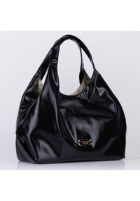 Inna - Torebka damska Monnari worek na ramię czarna. Kolor: czarny. Materiał: skórzane. Styl: elegancki. Rodzaj torebki: na ramię #3