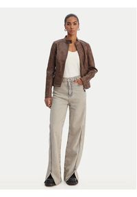 Desigual Kurtka przejściowa 26SWEW10 Brązowy Regular Fit. Kolor: brązowy. Materiał: wiskoza #4