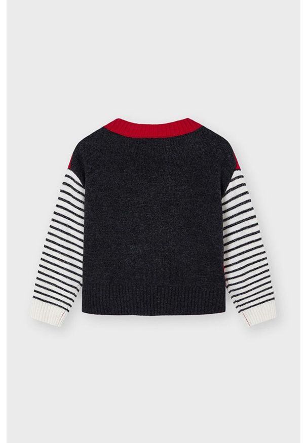Mayoral Sweter dziecięcy kolor czerwony. Kolor: czerwony. Materiał: dzianina. Wzór: aplikacja