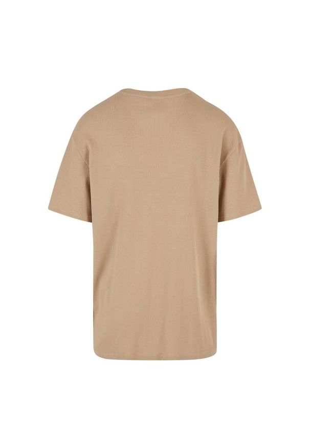 Urban Classics - T-shirt Męski Gofrowany. Kolor: beżowy