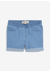 bonprix - Szorty dżinsowe o średnim stanie. Kolor: niebieski. Sezon: lato #1