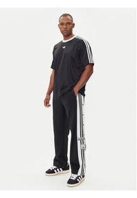 Adidas - adidas T-Shirt adicolor Jacquard JW5876 Czarny Loose Fit. Kolor: czarny. Materiał: syntetyk #5